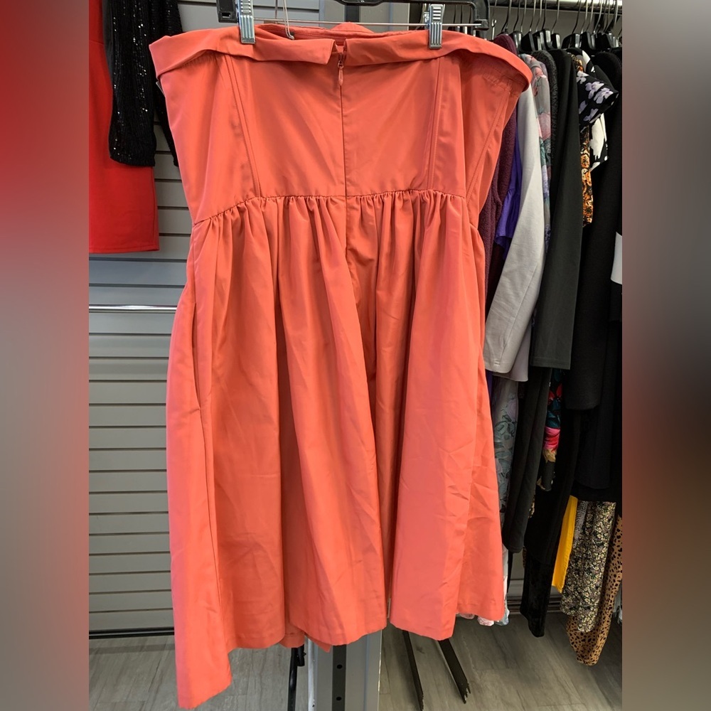 NEW Eva Mendez Coral Cocktail Dress Size 16 - Picture 3 of 5